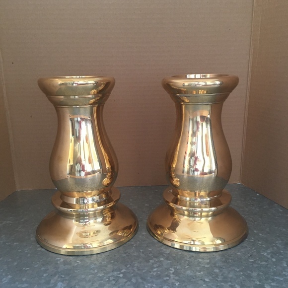 Vintage Pair of Brass Candlesticks